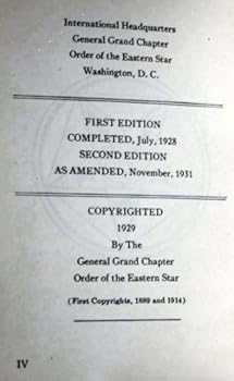 New Ritual of the Order Eastern Star