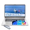 HP 17.3" Laptop Computer, Intel 13th 8-Cores i3-N305 Processor, 32GB RAM, 1TB PCI-E SSD, Windows 11 Pro, Free Lifetime MS Office • Copilot AI, 10-Key Number Pad, 8-in-1 HUB, Natural Silver