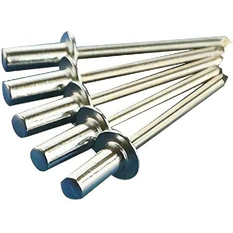 100 Rivets All Aluminum CLOSED/SEALED 4-2 1/8" Dia x 1/8" Max Grip Cover