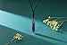 Jovivi 2pcs Crystal Necklaces for Men Women Handmade Adjustable Rope Natural Amethyst Black Obsidian Hexagonal Point Healing Crystal Stone Pendant Necklaces Quartz Gemstone Jewelry Protection