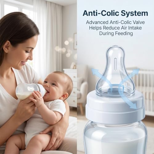 Image of StarAndDaisy Pack of 4 Silicone Medium Flow Nipples for Baby Bottles 3+ Months | BPA Free Anti-Colic Feeding Bottle Nipples | Soft Baby Bottle Teat Replacement for Infants