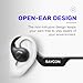 Raycon Open Bluetooth Headphones - Open Ear Running Headphones, Sweat & Water-Resistant Open Earbuds with Mic for Sports & Workouts, 12hr Playtime (Black)