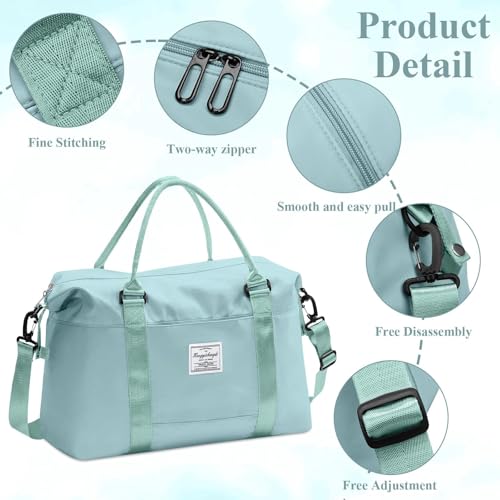 Travel Duffle Bag, Waterproof Sport Tote Gym Bag for Women Men 2025, Overnight Weekender Carry with Wet Pocket3