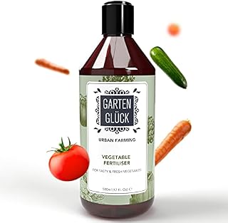 Garten Glück Fertiliser for Vegetables - Plant Food: Indoor Plant Fertiliser & Outdoor Plant Food - Organic Fertiliser: Tomato Feed, Ideal Liquid Fertiliser for Indoor Plants & Lawn Fertiliser, 500ml