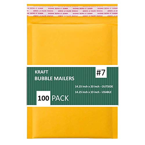 Sales4less Kraft Bubble Mailers Lot de différents enveloppe matelassée Mailer étanche 2#7 14.25X20 Cover