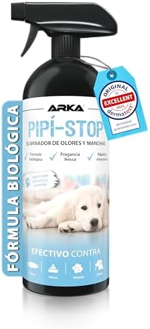 Eliminador de orina de Perro – Spray Pipi-Stop 750 ml – Limpiador enzimático Extra Fuerte contra orina, vómito y heces – biológico, Seguro y eficaz – Ideal para Alfombra, sofá, Suelo y Coche