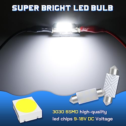 Qoope Upgrade Ceramic 41Mm Rv Refrigerator Light Bulb, Rv Fridge Light Bulbs 9-18V Dc Replacement Led Bulb For Freezers, 214-2 211-2 578 Camper Trailer Motorhome Dome Interior Light Bulbs, Pack Of 2 #TOP1