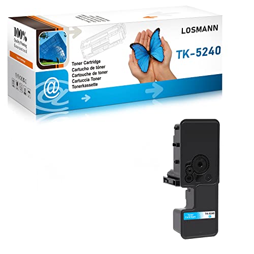 Losmann Tk-5240 Ciano Cartuccia Toner Compatibile Con Kyocera Tk5240 C Per Kyocera Ecosys M5526Cdw M5526Cdn, Kyocera Ecosys P5026Cdw P5026Cdn (1 Ciano
