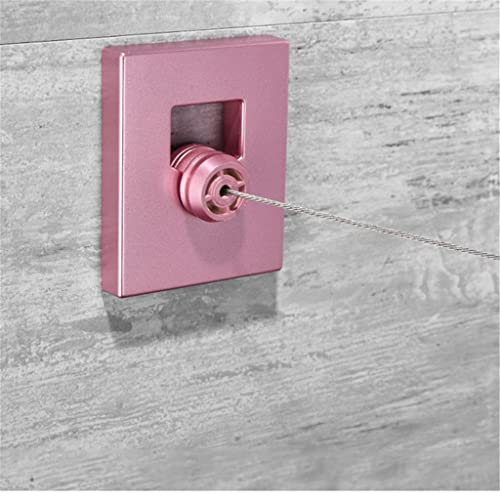 Ligne en acier à linge rétractable argentée au design épuré - 6