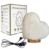 Orakl - Dimmbare Salzlampe Julia - 2-4 KG - 100% echtes Himalaya Salz aus Salt Range Pakistan - Salzkristall-Lampe - Salzstein - Tischlamp inkl. 1x 15W Glühbirnen und Geschenkbox (Weiß)