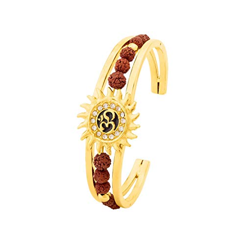 Indian Meenakari 22K Gold Plated Free Size Cuff Kada Bracelet