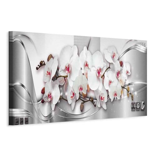 Fleurs nature orchidées plantes sur toile pour réchauffer un mur gris