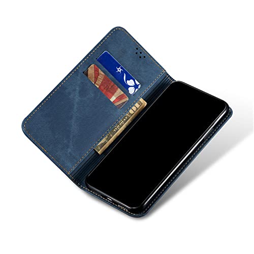 Coque pour iPhone SE 2020 7 8 Plus étui à rabat bleu anti-chute en denim
