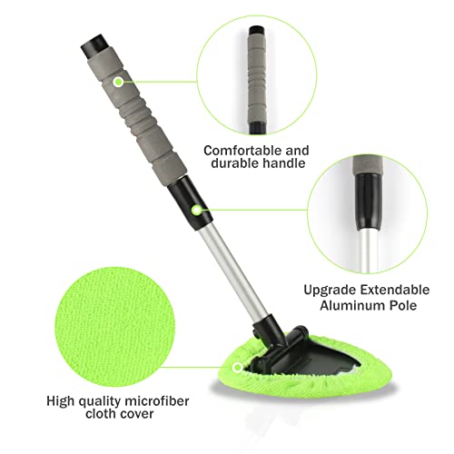 image for JUSTTOP Window Windshield Cleaning Tool, Car Window Cleaner with Exten
