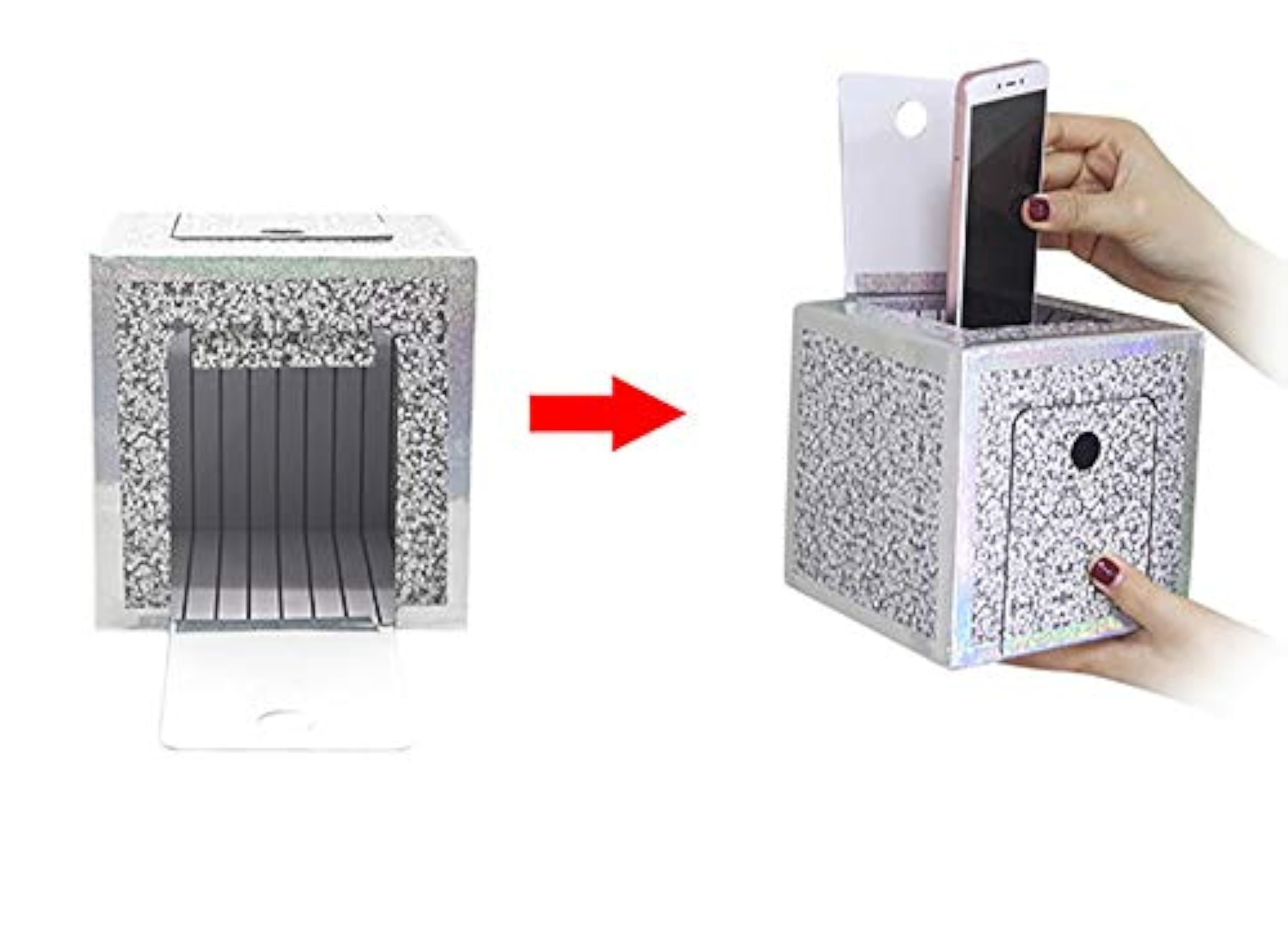 Enjoyer Caja de producción Trucos de Magia Objetos Que aparecen en la Caja vacía Truco de Magia Mago Accesorios de Escenario Caja de Misterio Divertida