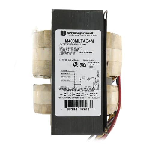 Universal Lighting Technologies M400MLTAC4M-000C Metal Halide MH Ballast, 400W M59, 120/208/240/277V