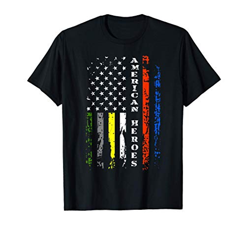 Thin Line First Responder Shirt Patriotic American Flag Gift T-Shirt