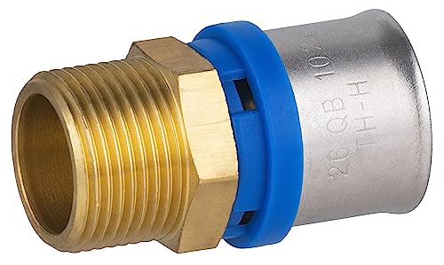 Raccord Multicouche à Sertir Multi profils TH-H-U diamètre Ø26 mm - à visser Mâle 20x27 (3/4) - Norme NF 545 pour réseau d'eau potable et chauffage NOYON & THIEBAULT