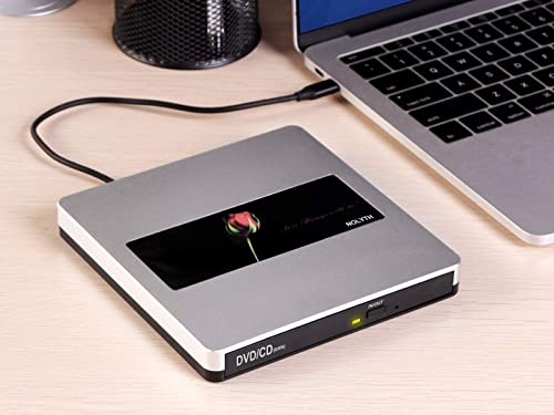 Nolyth External Dvd Drive Usb 3.0 Type-C Cd/Dvd+/-Rw Optical Disk Drive Dvd Player Burner Cd Rom External Drive For Laptop Mac Pc Windows 11/10 Desktop Macbook Imac #TOP5
