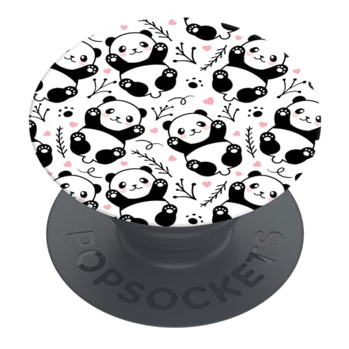 PopSockets PopGrip - Soporte extensible y agarre para smartphones y tablets | Soporte para dedos Basic Panda Boom