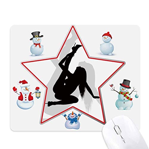 Mouse Pad de Noël avec motif de bonhomme de neige original, idée cadeau design