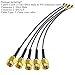 TUOLNK IPX to SMA Extension Cable, SMA Male to MHF1 UFL Female WiFi Pigtail Grey Cable for Network Card 1.13mm Coaxial Coax Cable Low Loss 6inch (15cm) 5Pack
