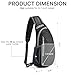 G4Free Sling Bag for Men Women, Small Crossbody Backpack Lightweight Chest Shoulder Bags for Travel, Outdoor and Sports (Black)
