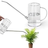 JUJUGO じょうろ 水差し ステンレスノズル じょうろ 1L 軽量 プラスチック製 水やり 散水 室内 ベランダ菜園 肥料希釈 ガーデニング 観葉植物 (ホワイト)