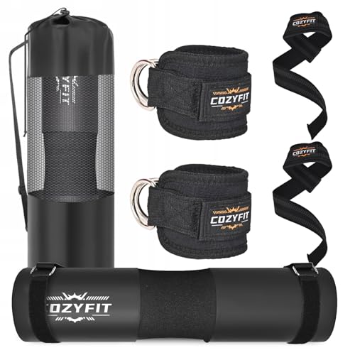 La mejor selección de Cojines y accesorios - 5 favoritos. 46 Set de Almohadilla para Sentadillas – Cojín de Espuma para Barra Olímpica – Protección para Glúteos, Lunges y Hip Thrusts – Incluye Correas de Tobillo y Muñequeras...