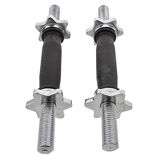 Swing Sports 1 Inch Dumbell Bar Set - Spinlock Sleeve Barbell Hand Weight Bar Threaded 12In Adjustable Dumbbell Handle #TOP1