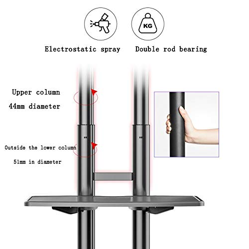 Soporte de Piso para TV con Estante de Vidrio para Pantallas 32-65" miniatura 4