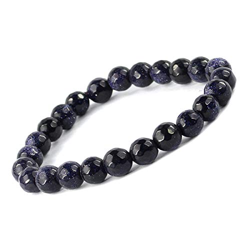 Image of Reiki Crystal Products Natural Crystal Stone 8 mm Faceted Diamond Cut Beads Bracelet for Men & Women | Reiki Charged Gemstone Bracelet | Multiple Stone Variants Available