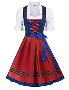 Jasambac Dirndl Oktoberfest Sukienka 3-częściowa
