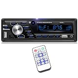 Numerosas funciones: el estéreo del automóvil admite 4 modos para reproducir música: Bluetooth, USB, AUX, tarjeta TF. La interfaz de entrada de audio AUX puede agregar MP3, teléfonos móviles, reproductores de música y otras entradas de audio. Admite entrada USB y carga tus teléfonos móviles. De lo contrario, este estéreo de automóvil admite pausa / vista previa / repetición / reproducción aleatoria y 10 pistas arriba / abajo selecciones.