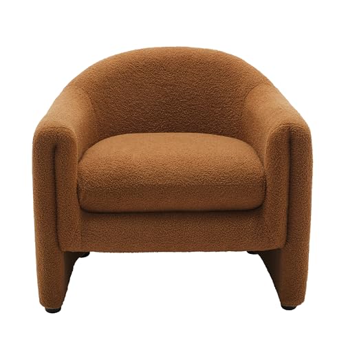 Sillón barrel peluche naranja oscuro miniatura 6
