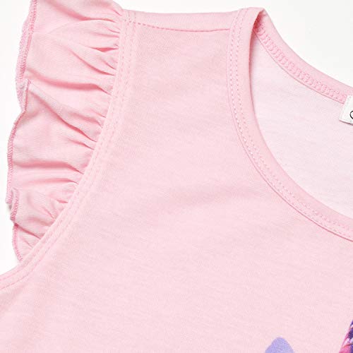 Qpancy Nightgowns For Toddler Girls Flutter Sleeve Cotton Sleepwear Night Dresses Cat #TOP3