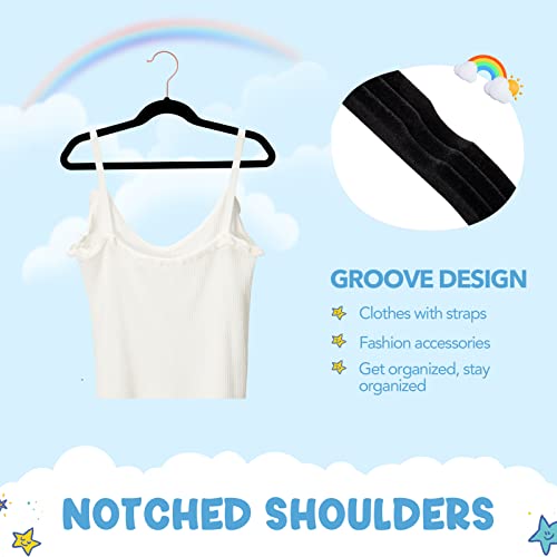 House Day Velvet Kids Hangers 60 Pack, Premium Childrens Hangers For Closet, Ultra Thin Cute Hangers Kids Clothes Hanger thumb #4