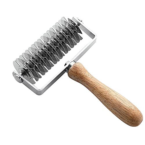 Gitter Teigroller Gitterroller/Gitterwalze, Kunststoff Rollenschneider Pizza Roller Cutter, Teigschneider Gittermuster Pizza Maker, Küchen Backen Werkzeug Für Plunder Hefeteig Mürbeteig Und Strudel
