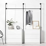 stolmen kleiderstange 50 cm ✔️ SO INDIVIDUELL WIE DU – pamo Keiderstangen aus Wasserrohren im modernen industriellen New York Loft-Style. Schlichter schwarzer industrie Look und doch markant