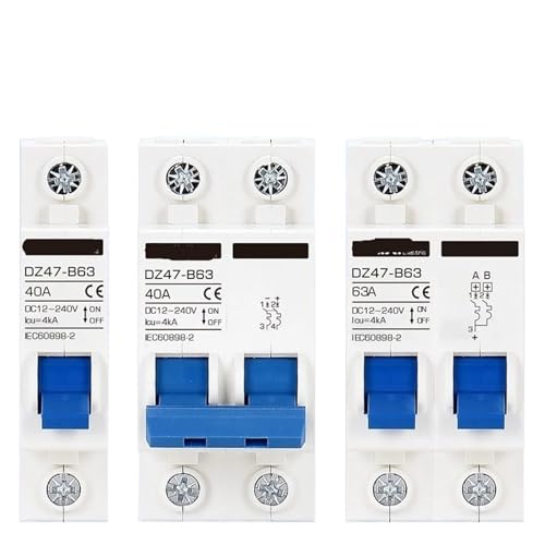 Disjoncteur miniature CC 12V 24V inverseur MTS 2P 125A commutateur B80A