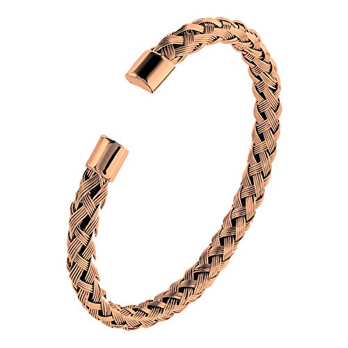 Image of Stainless Steel Cable Wire Cuff Bracelets Charm Bangles 18K Gold Rose Gold (Rose Gold Cable Wire)