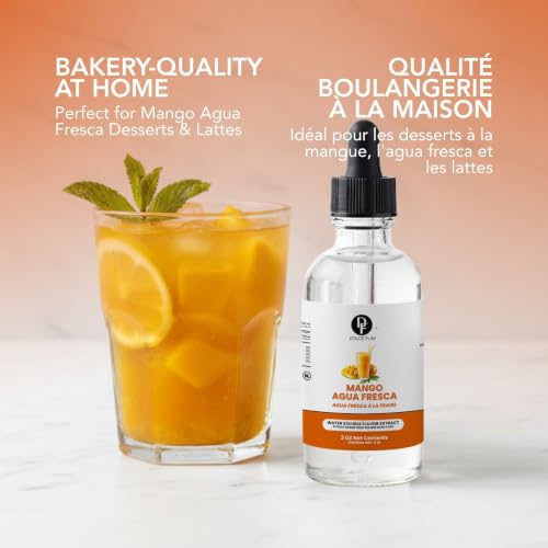 Image of Dolce Flav Mango Extract, Agua Fresca, for Drinks, 2oz