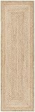 SAFAVIEH Natural Fiber Collection Runner Rug - 2'6' x 6', Natural & Ivory, Handmade Farmhouse Boho Coastal Rustic Jute, Ideal for High Traffic Areas in Living Room, Bedroom (NF885B)