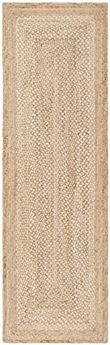 SAFAVIEH Natural Fiber Collection Runner Rug - 2'6" x 6', Natural & Ivory, Handmade Farmhouse Boho Coastal Rustic Jute, Ideal for High Traffic Areas in Living Room, Bedroom (NF885B)