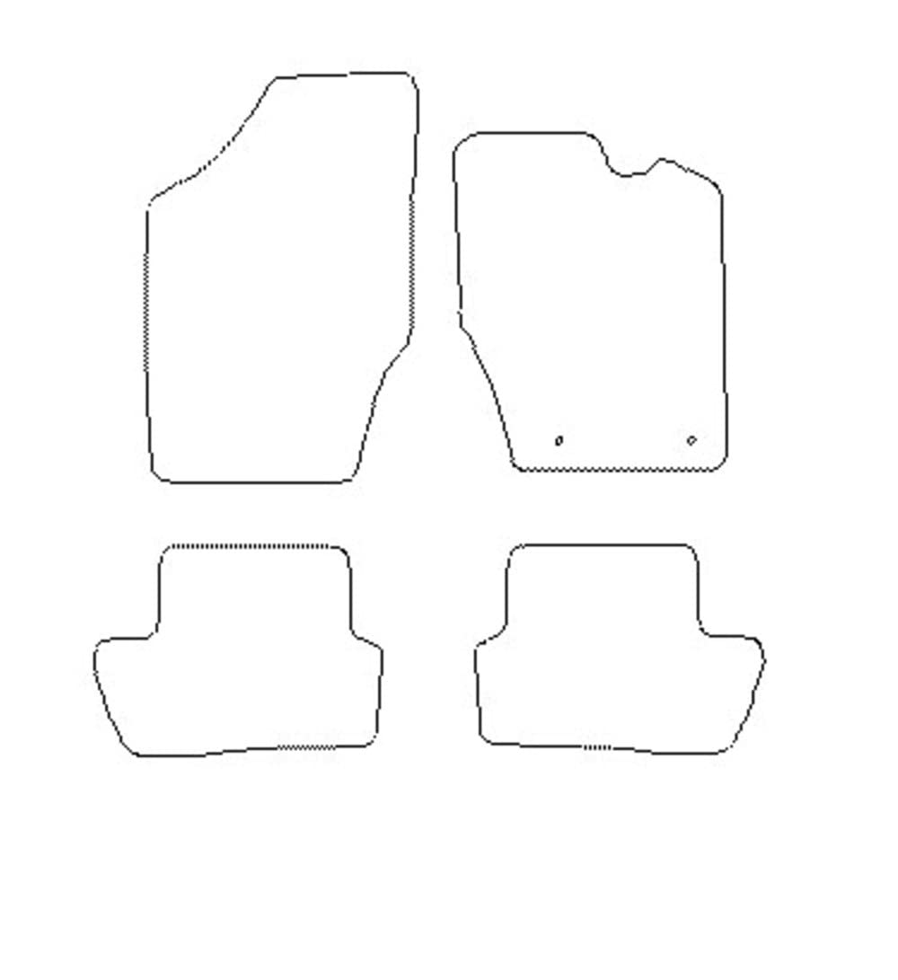 Juego de Alfombrillas de Goma compatibles con Peugeot 307 (años 2001 – 2008) a Medida, Resistentes, Impermeables, Antideslizantes
