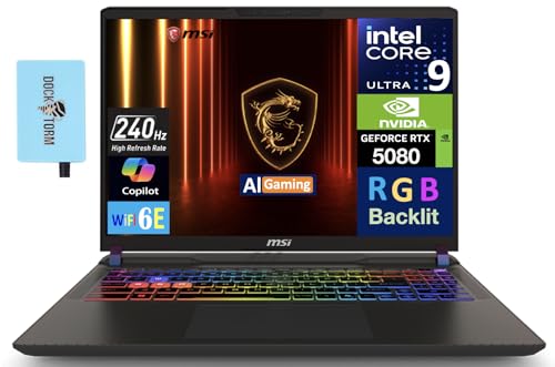msi Vector 16 HX AI Q[~Om[gp\R 16C` 240Hz WQXGA fBXvC (Intel Ultra 9-275HX, GeForce RTX 5080 16GB, 32GB DDR5, 2TB PCIe SSD, 