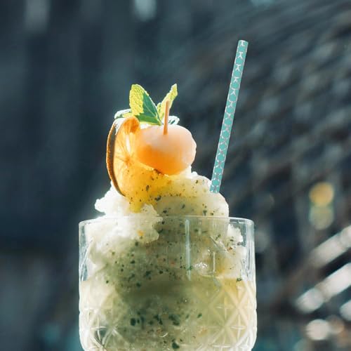 Pitillos decorativos de papel NOLITOY 100 unidades azul claro miniatura 4