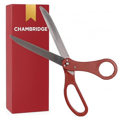 25 Inch Grand Opening Scissors Red – 25 Inch Red Scissors Giant Shears for Ribbon Cutting Ceremony Heavy Duty Giant Ribbon Cutting Shears for Inauguration Ceremonies & Special Events