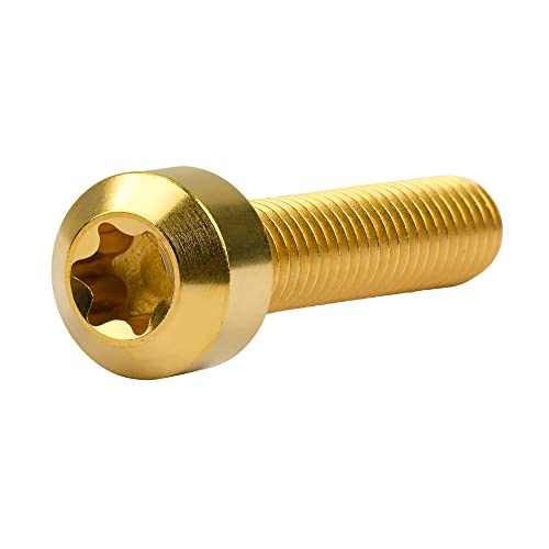 Image of Titanium Torx Square Head M6 x 10 15 20 25 30 35 40 45 50 60 65 70 80mm Screw Pack of 5 (Gold, M6x30mm)