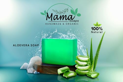 Image of Luxury Soap - Handmade Organic Ayurvedic Bath Bar with Pure Essential Oils for Glowing Skin | Sulfate-Free | For Men & Women (Pack of 3) (3, Aloe Vera)